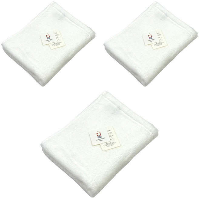imabari towel 今治毛巾 ORIM QULACHIC 棉紗 85 x 32cm, 雪白色, 3條