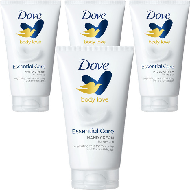 도브 바디러브 에센셜 케어 핸드크림, 4개, 75ml