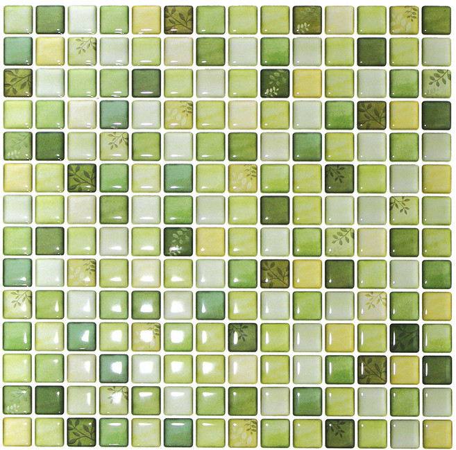 유니디자인 보스타일 타일 시트지 모자이크, 그린, 라지(31 x 31 cm)