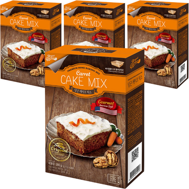 브레드가든 당근케이크믹스, 380g, 4개