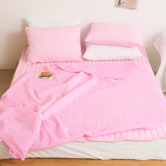 시어서커 홑이불, 핑크