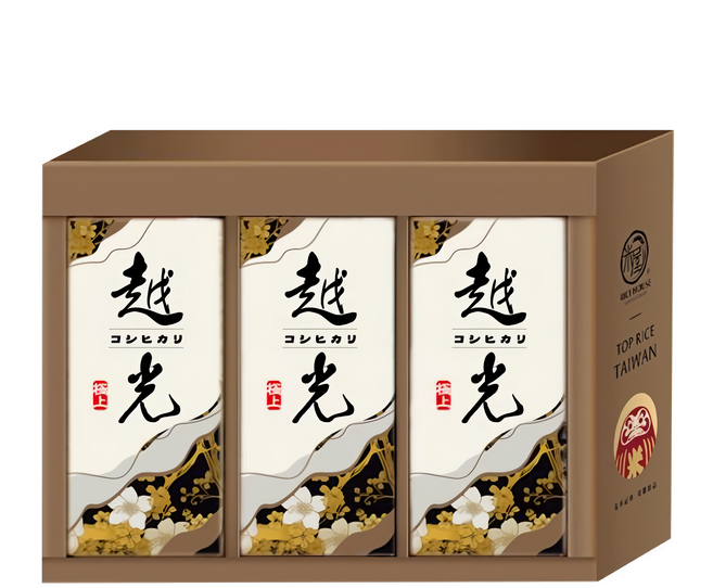 RICE HOUSE 米屋 紅運高照手提禮盒 越光米300g*3, 1盒