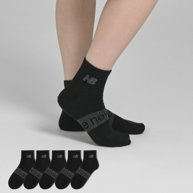 New Balance 網眼Logo氣墊短襪 5雙