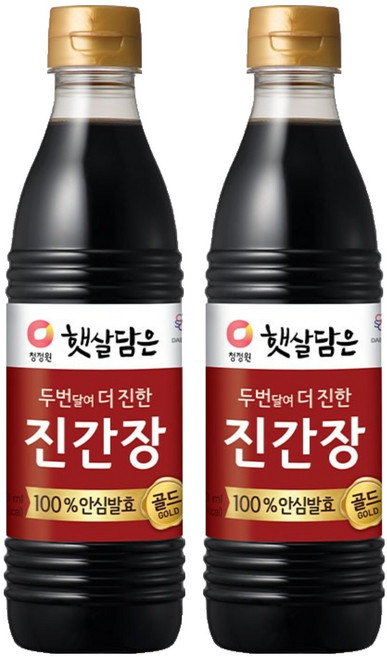 햇살담은 두번 달여 더 진한 진간장 골드, 500ml, 2개