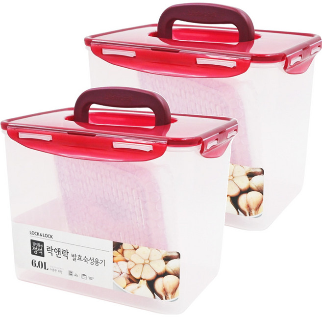 LocknLock 樂扣樂扣 醃漬專用保鮮盒, 6L, 2個