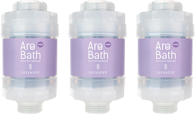 Dewbell Aero bath迷你維他命蓮蓬頭濾芯, 3個, 薰衣草