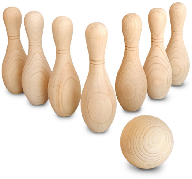 친환경편백아트 볼링 놀이 세트, 1세트