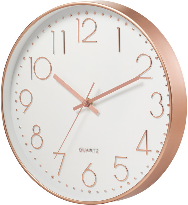 바이아 무소음 벽시계 20cm, 로즈골드