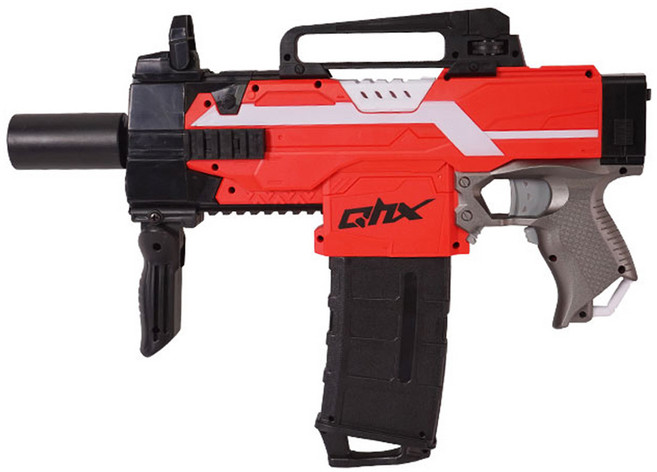 퀵샷 컴뱃 자동 다트건 MP7A1 사격 완구, 혼합색상, 1개