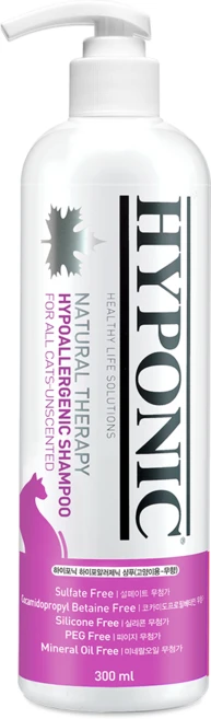 하이포닉 알러제닉 저자극 모든고양이용 무향 샴푸, 300ml, 1개 - 쿠팡
