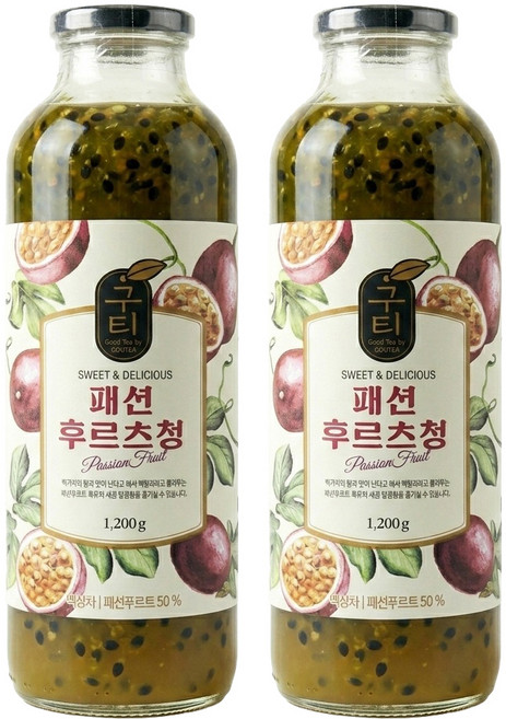 구티 패션후르츠청, 1.2kg, 2개