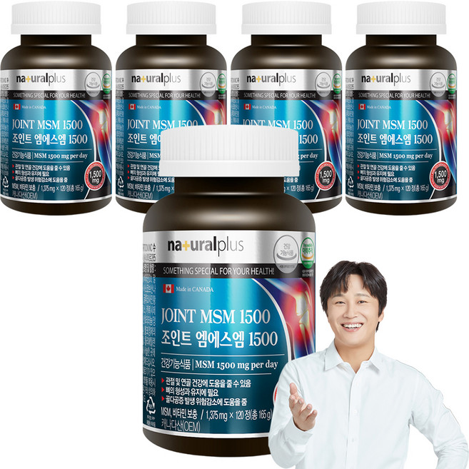 내츄럴플러스 조인트 엠에스엠 1500, 120정, 5개