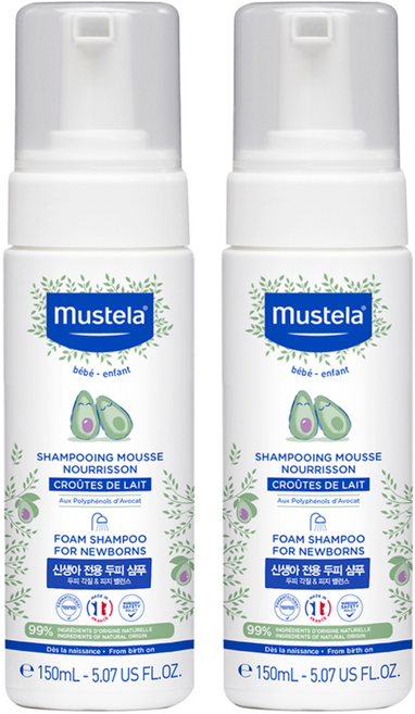 무스텔라 폼 포 뉴 본 유아샴푸, 150ml, 2개