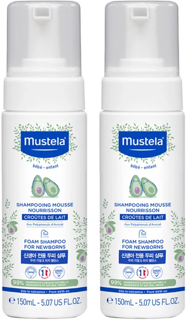 무스텔라 폼 포 뉴 본 유아샴푸, 150ml, 2개 - 쿠팡