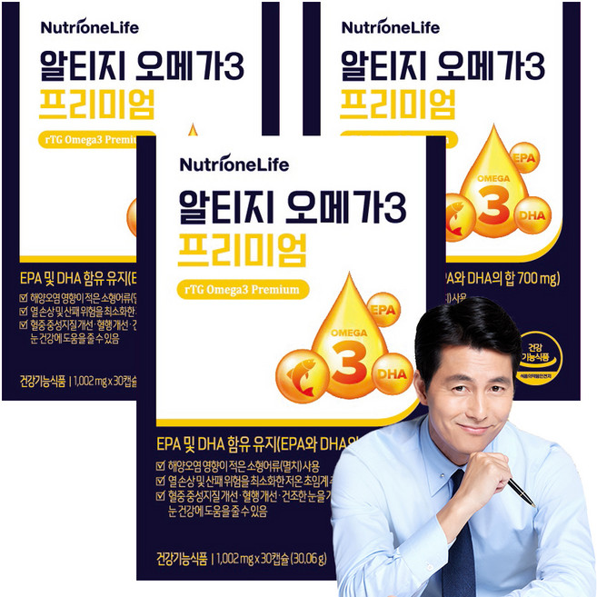 뉴트리원 알티지 오메가 3 프리미엄, 3개, 30정