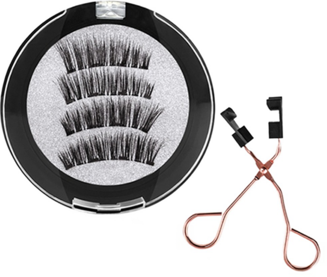 Mass 量子磁力假睫毛套組 7.5 x 7.5 x 2.6cm 三部曲款 + 睫毛夾 32g, HPD06, 1組