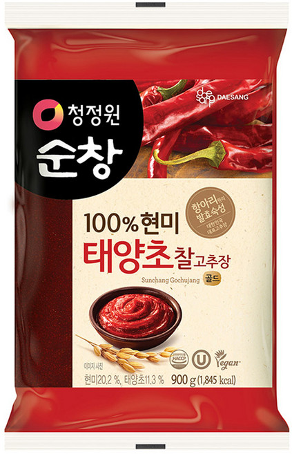 청정원순창 태양초 현미 찰고추장, 900g, 1개