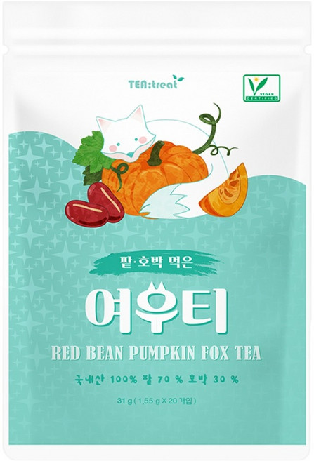티트리트 여우티 호박팥차, 1.55g, 20개입, 1개