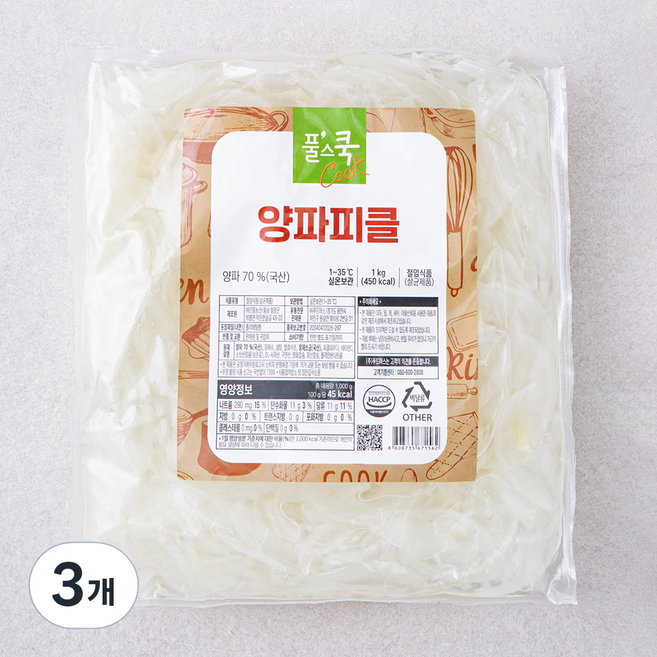 풀스쿡 양파피클, 1kg, 3개