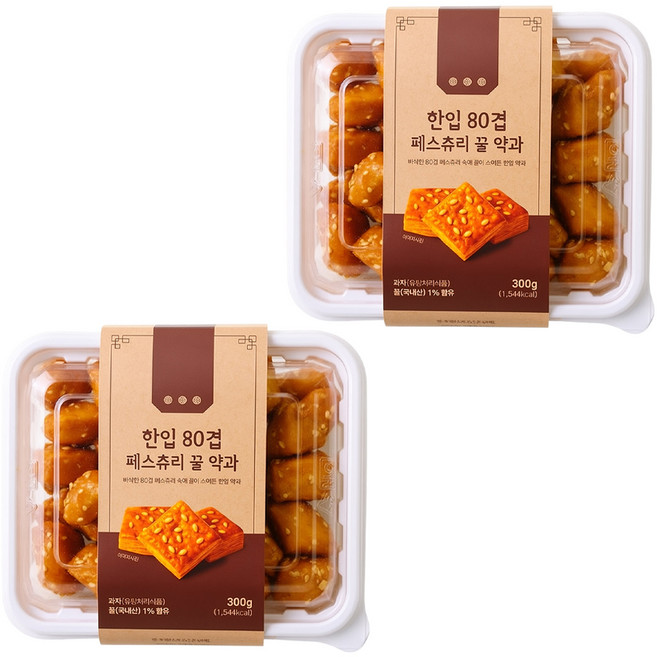 한입 80겹 페스츄리 꿀약과, 2개, 300g
