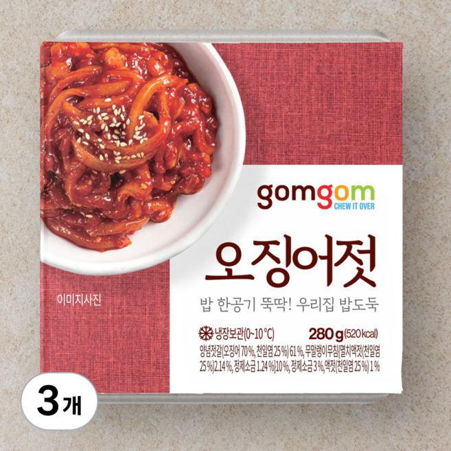 곰곰 오징어젓, 280g, 3개