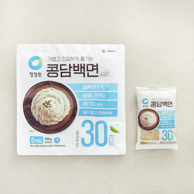 청정원 콩담백면 6개입, 1개, 900g
