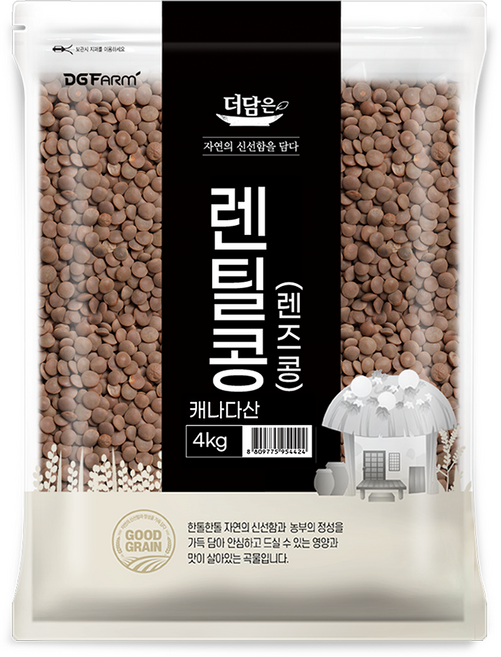 더담은 렌틸콩 렌즈콩, 4kg, 1개