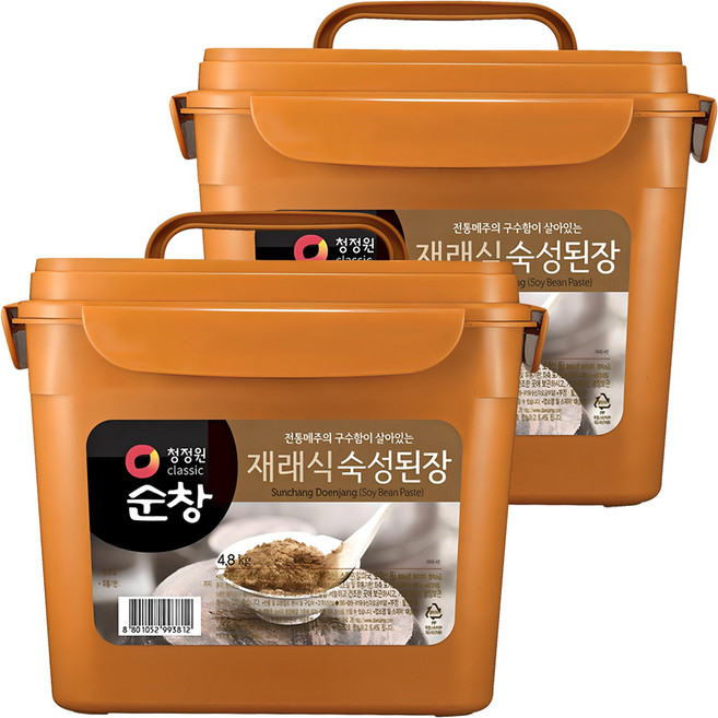 청정원순창 재래식 숙성된장, 4.8kg, 2개