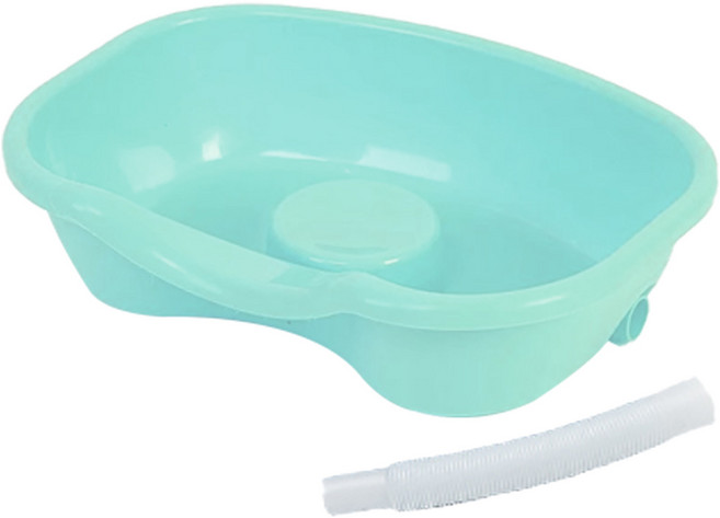 디어모모 노인 환자용 임산부 머리감기 샴푸 대야 세발기, 민트, 1개