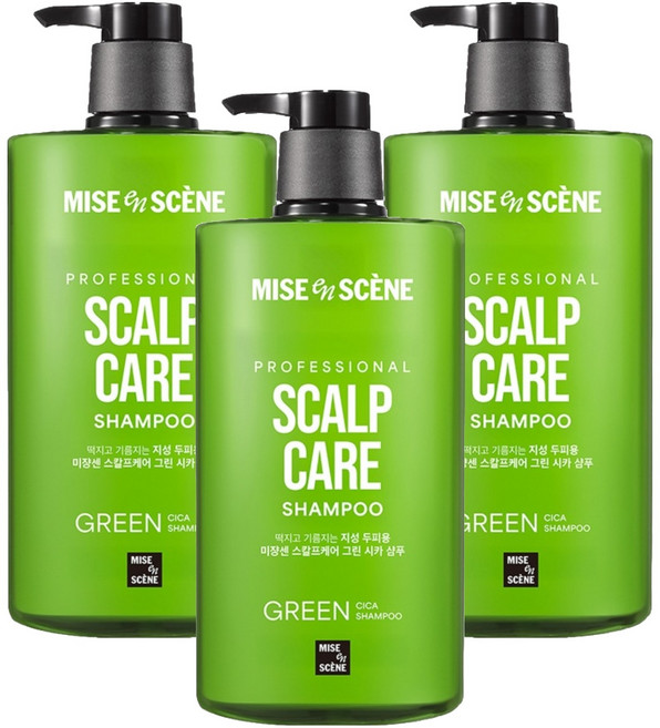 mise en scene 魅尚萱 頭皮護理綠茶洗髮精, 1L, 3個