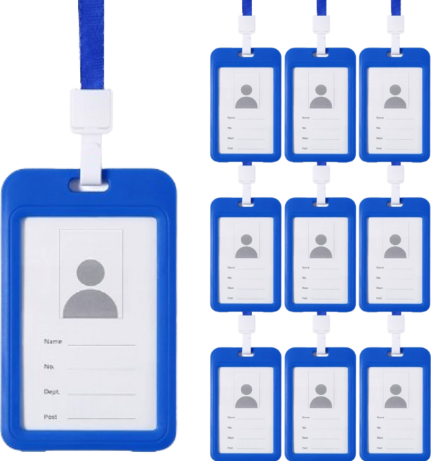 Momo Store 員工證門禁卡套掛繩, 藍色, 10套