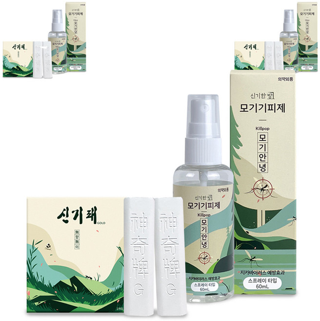 신기한방 신기패 바퀴벌레약 7g x 2p + 모기안녕 모기기피제 60ml 세트, 3세트