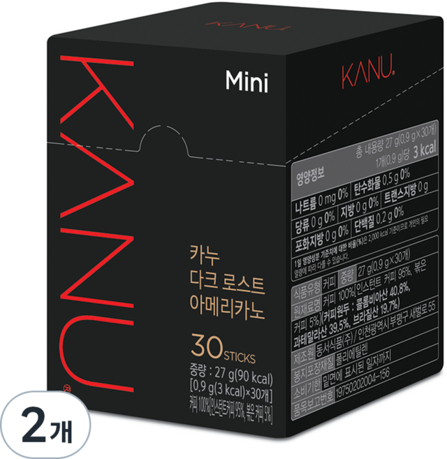 카누 다크 로스트 아메리카노, 900mg, 30개입, 2개