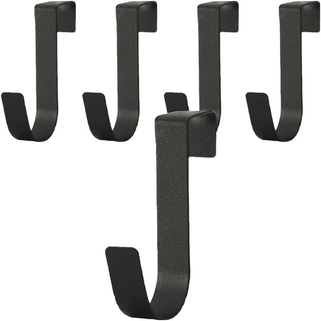 코지웰 다용도 S자형 후크 옷걸이, 5개, 블랙