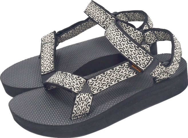 Teva Midform Universal 戶外機能防水女涼鞋, 250mm, 波西米亞黑白色