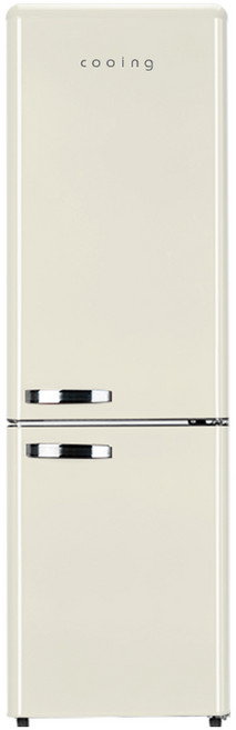 쿠잉전자 클래식 레트로 콤비 251L 일반형냉장고 방문설치, 모던크림, REF-C270C