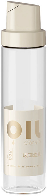 PINMOO 品沐 玻璃油壺 白色, 1個, 500ml