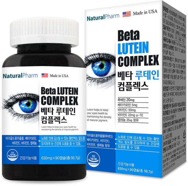 네츄럴팜 베타 루테인 컴플렉스, 1개, 90정