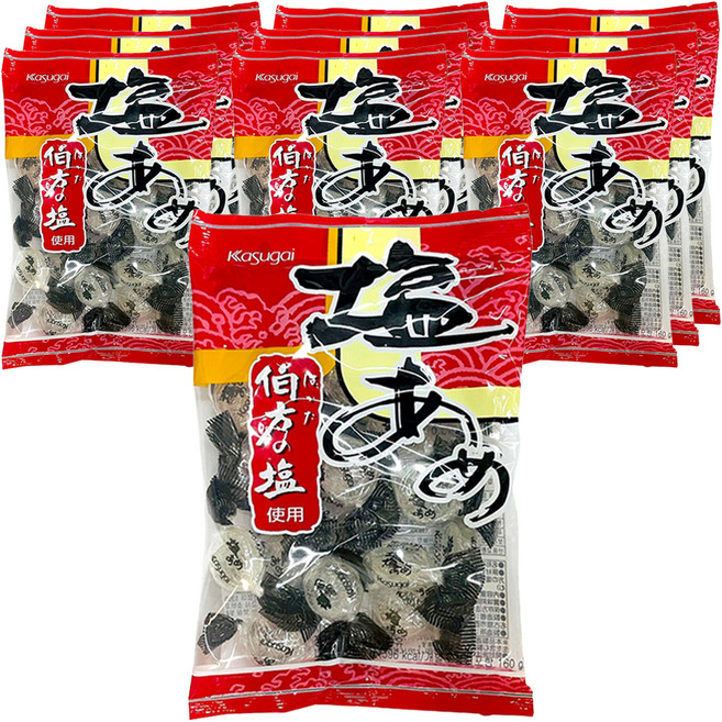 카수가이 시오 아메 소금사탕, 140g, 10개