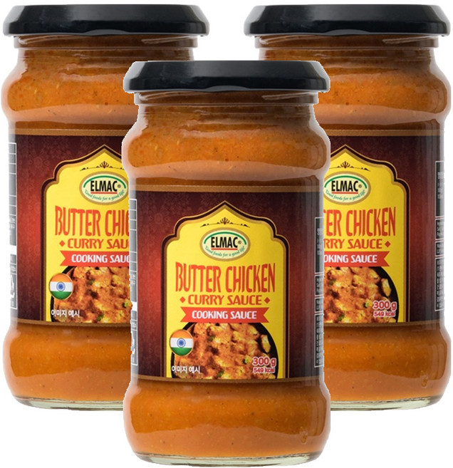 엘막 버터 치킨 커리 소스, 300g, 3개