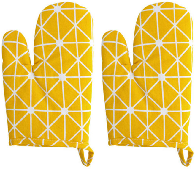 에이비엠코리아 C 북유럽 주방장갑, 옐로우, 2개