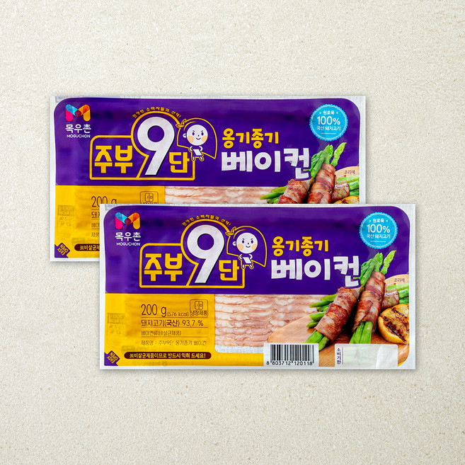 주부구단 목우촌 옹기종기 베이컨, 2개, 200g