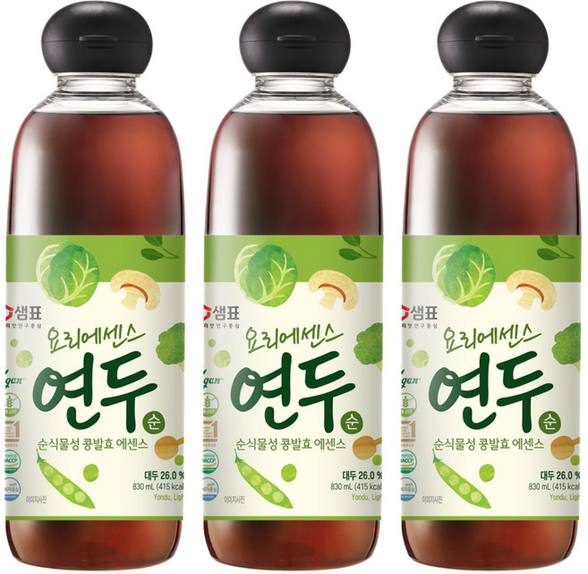 연두 요리에센스 순, 830ml, 3개