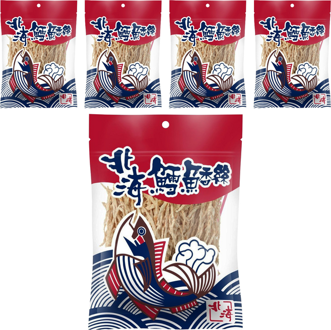 北海 鱈魚香絲, 212g, 5包