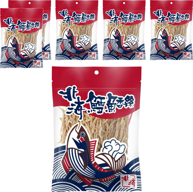 北海 鱈魚香絲, 212g, 6包