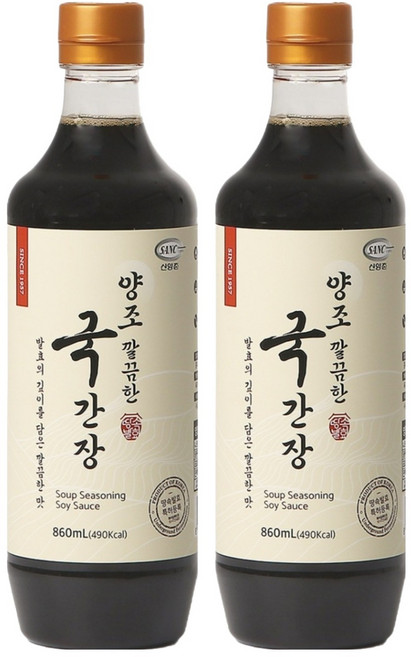 신앙촌 양조 깔끔한 국간장, 860ml, 2개