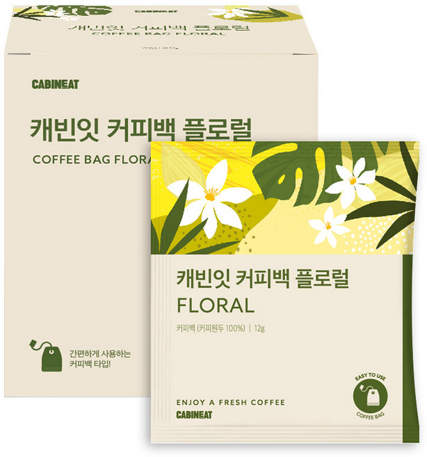 캐빈잇 커피백 원두 티백 플로럴, 12g, 7개입, 1개