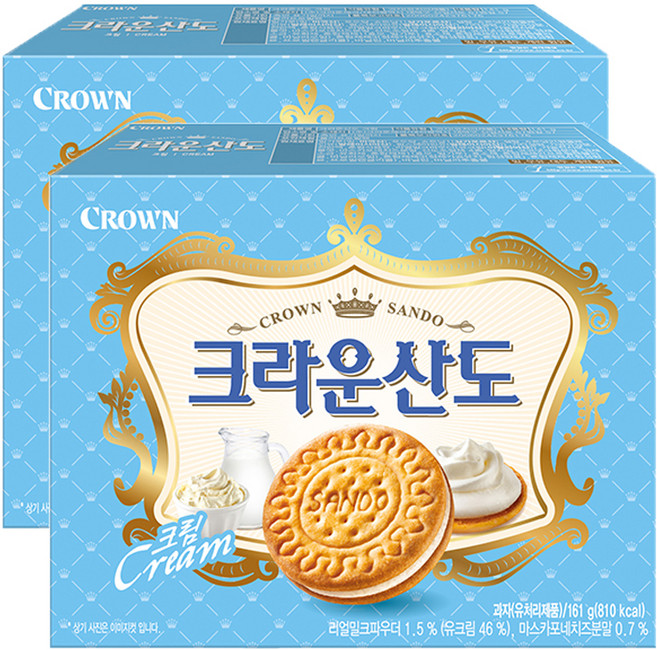 크라운 산도 크림, 161g, 2개