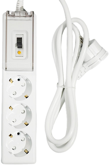 써지오 고용량 납작 슬림 안전 멀티탭 3구 DH-3039-NM, 화이트, 1개, 4.5m