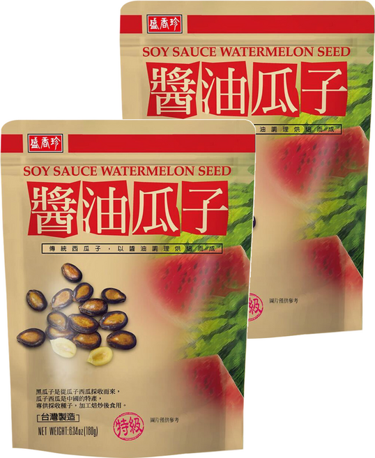 盛香珍 特級醬油瓜子, 180g, 2個